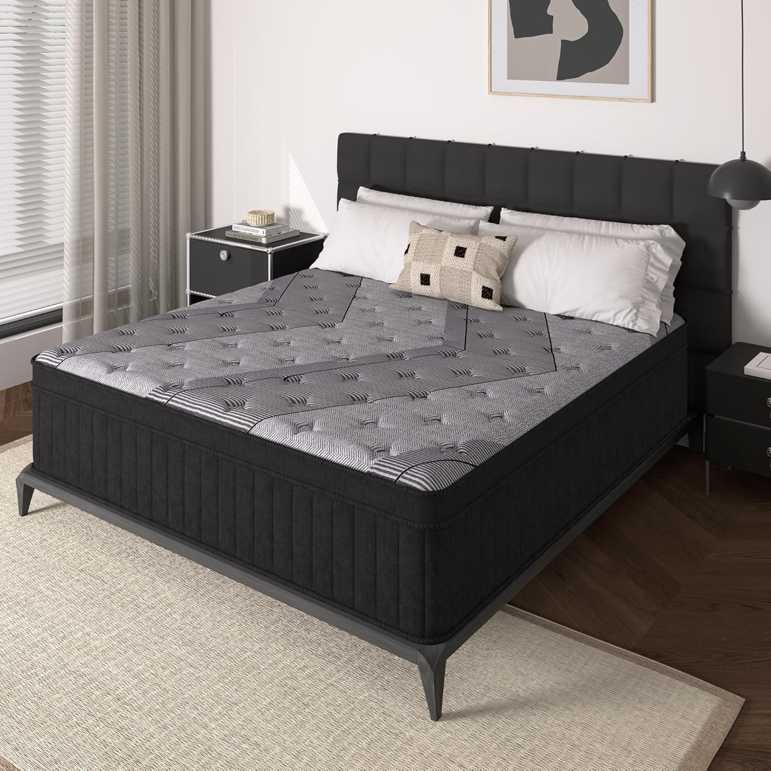 Memory Foam Mattress In A Box Queen - Materasso Queen Size, Materasso Ibrido da