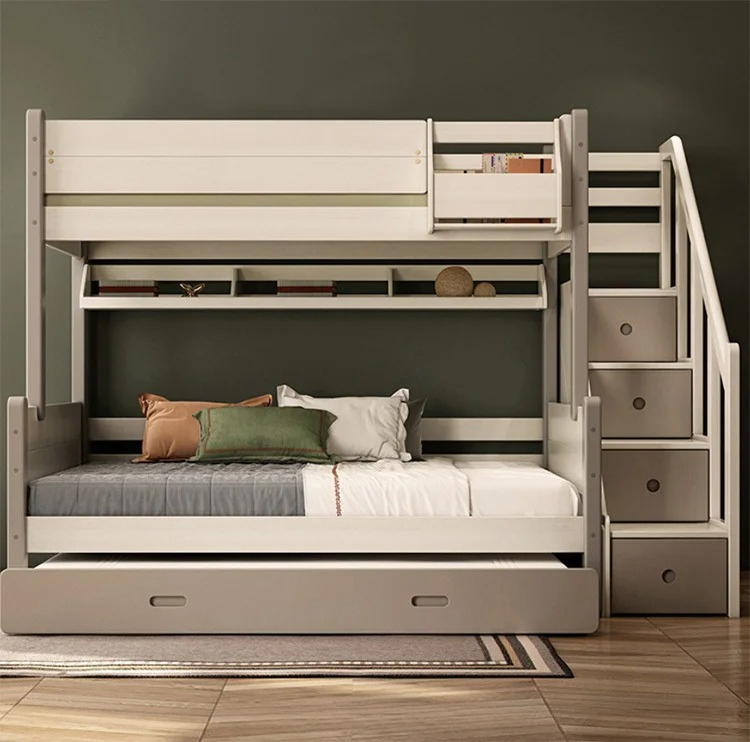 Bunk Bed With Stairs And Slide - Letto per Bambini con Scivolo, Letto