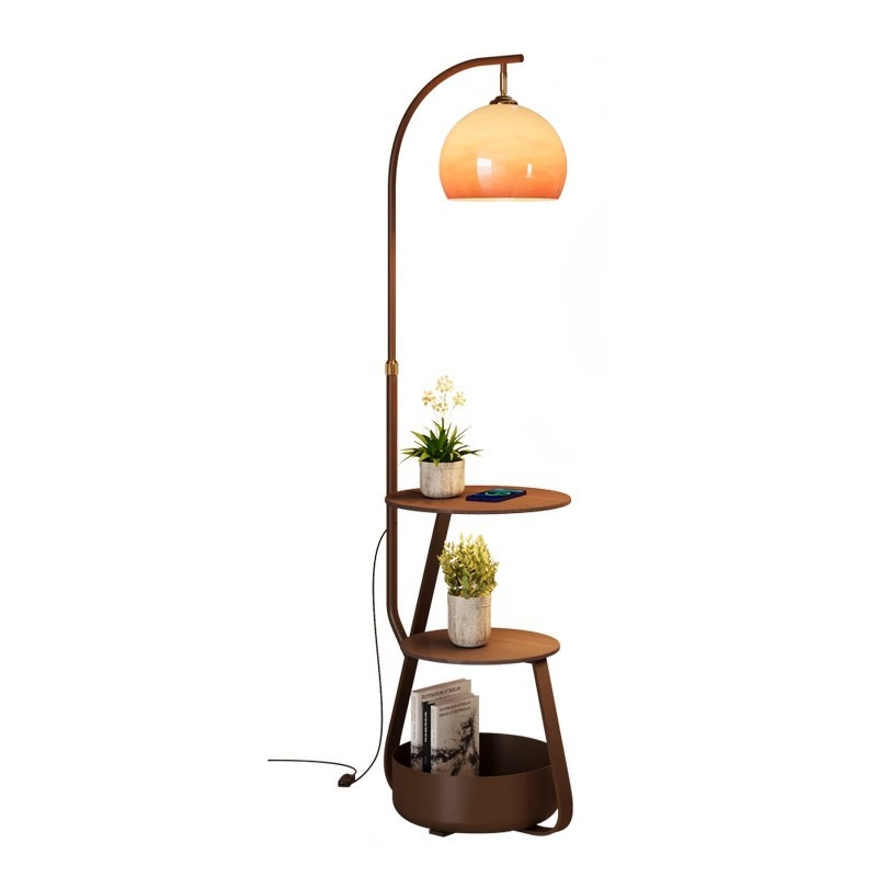 Tables - Lampada da terra, comodino antico per