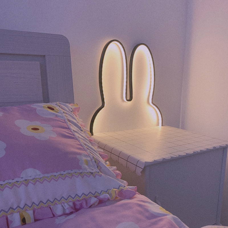 Floating Nightstand With Led Light - Simpatiche luci da parete a forma