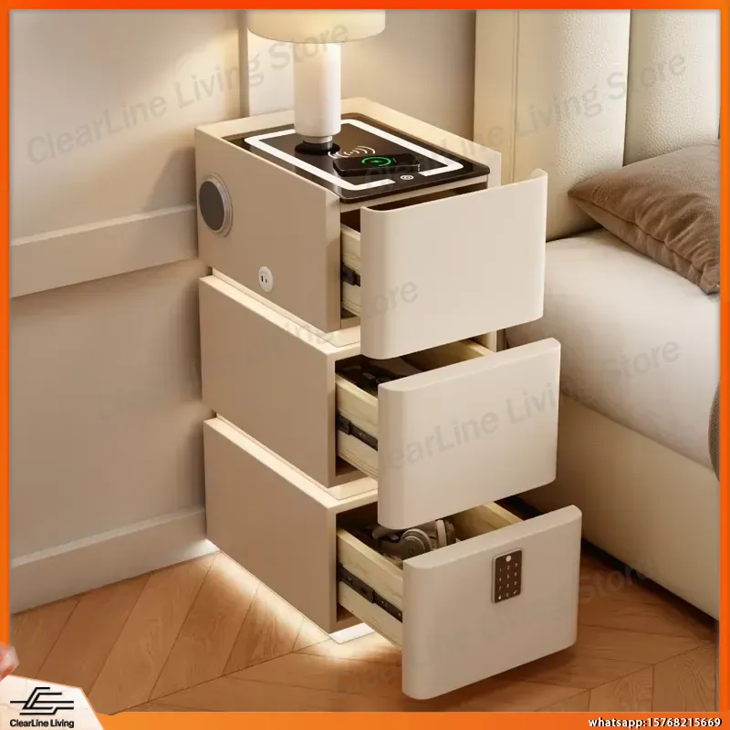 Floating Nightstand With Led Light - Comodino Ultra Sottile Galleggiante a 3