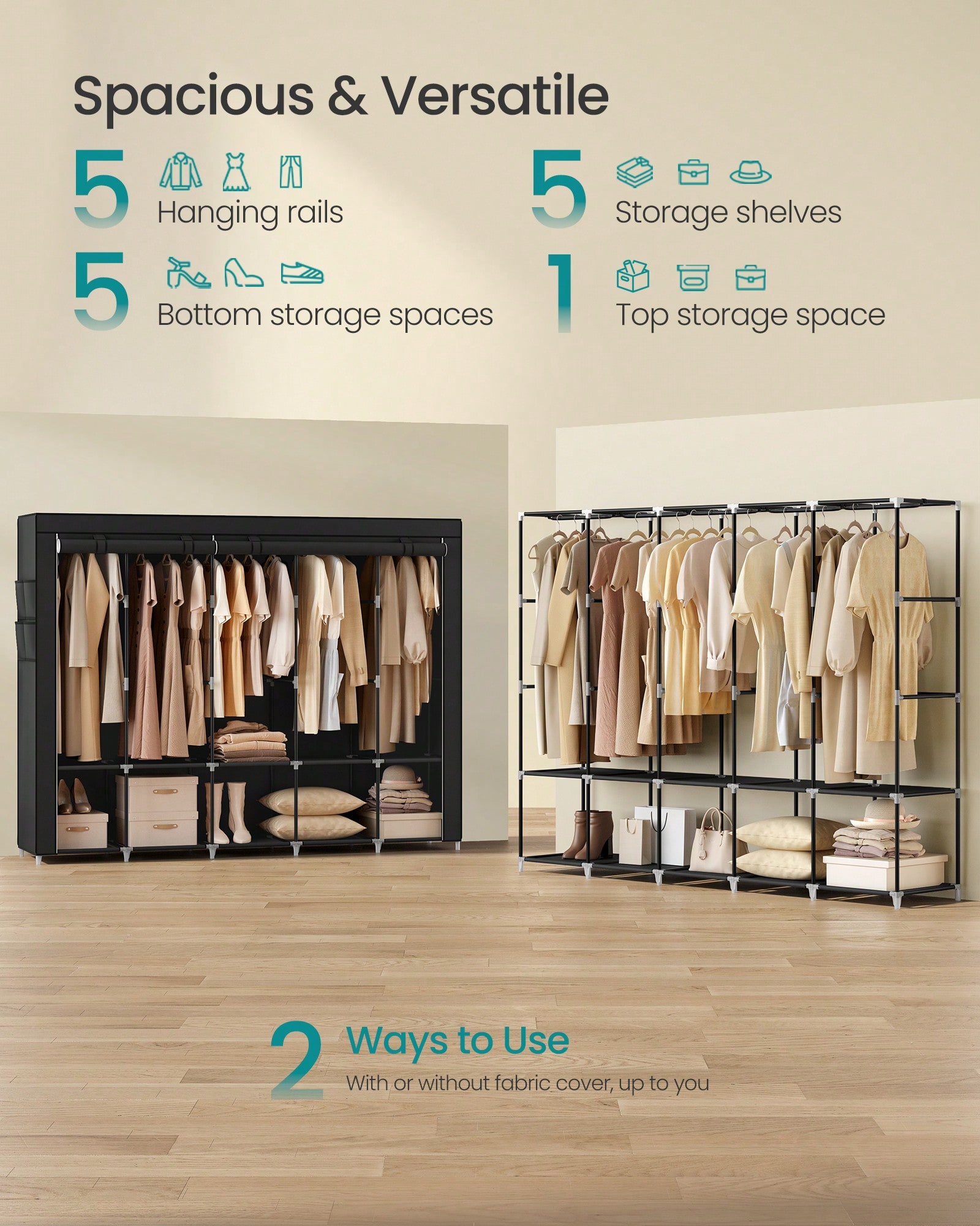 Armadio Portatile Extra Large  - Wardrobe Closet Portable Fabric Cover recensione e prezzo