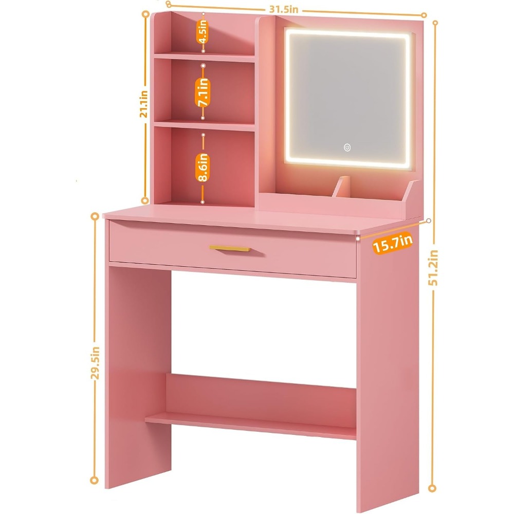 Specchio da Toeletta con Luci, - Dressing Table Vanity With Lighted Mirror recensione e prezzo