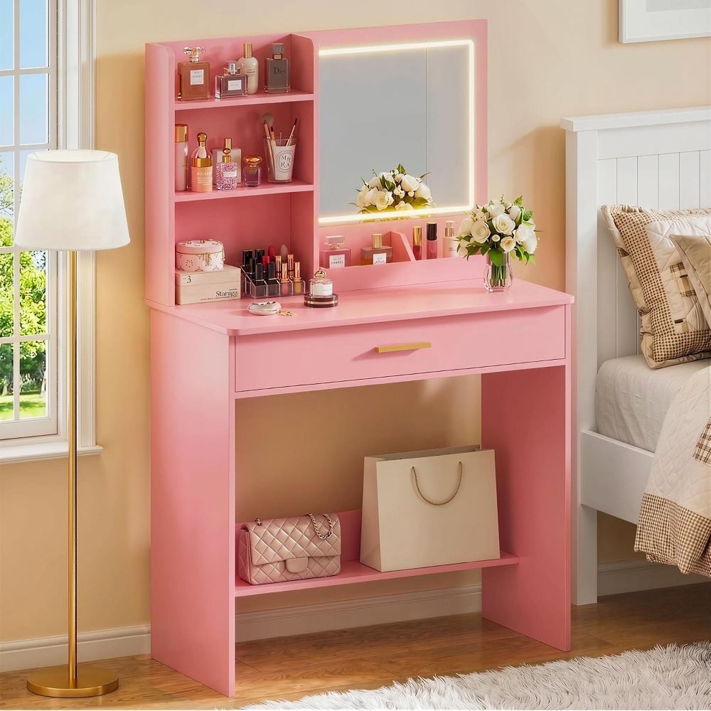 Specchio da Toeletta con Luci, - Dressing Table Vanity With Lighted Mirror recensione e prezzo