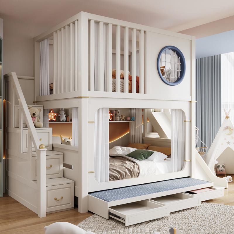 Letti a castello per bambini c - Bunk Bed With Stairs And Slide recensione e prezzo