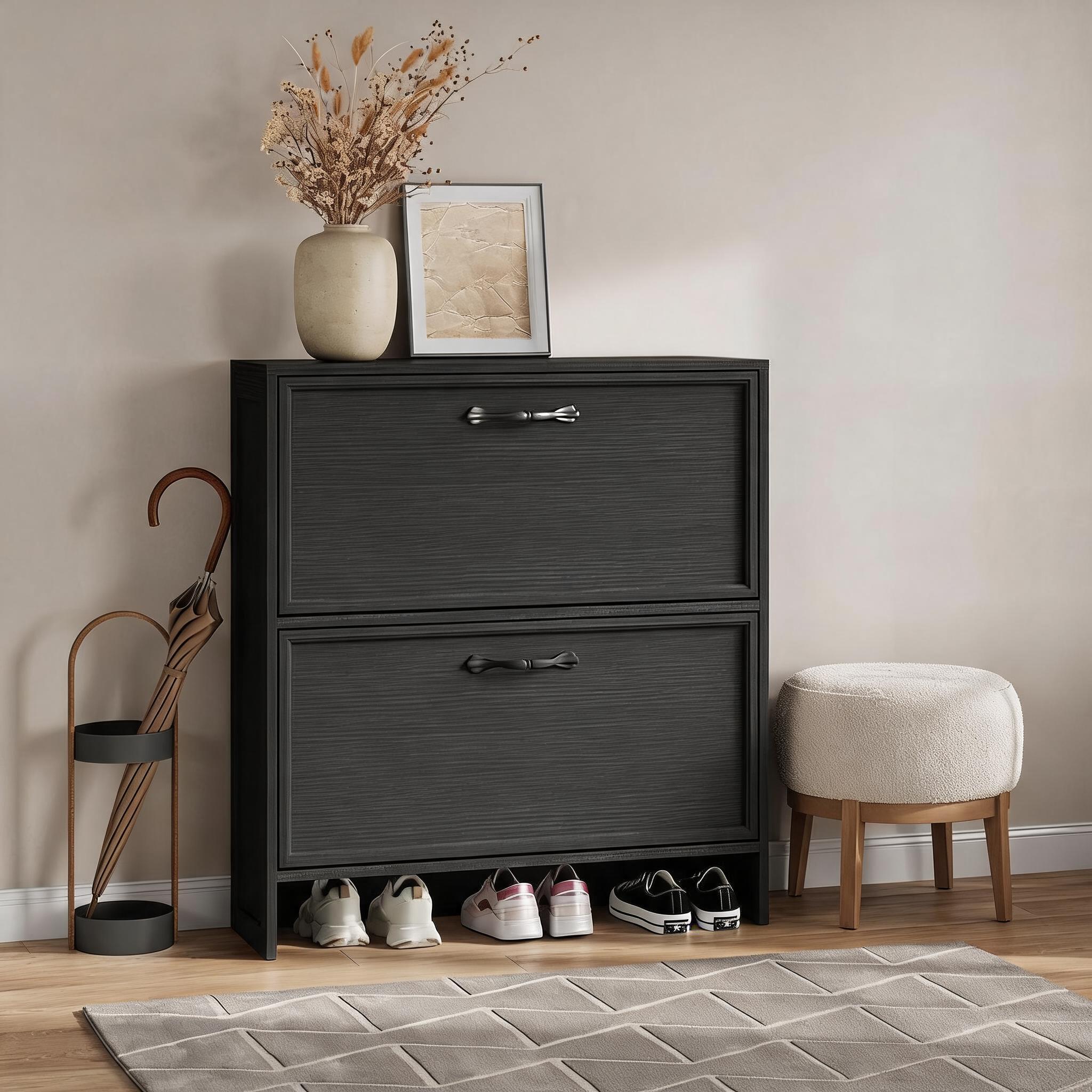 Scarpiera a 2 ante ribaltabili - Shoe Rack Cabinet Narrow Entryway recensione e prezzo